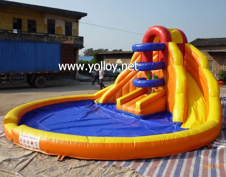 Inflatable Pool Double Lane Water Slide for Commercial Use