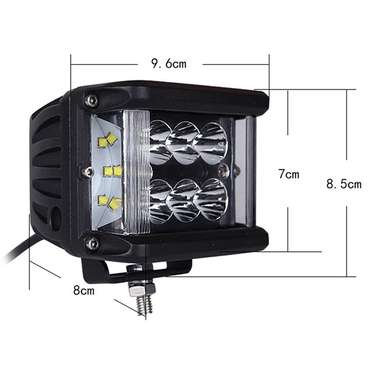 4 Inch 60W 12V 24V Work Lamp for Car Tractor Truck Pickup 4X4 Offroad 3-Side Shooter LED Work Lights Auto Lamps Car LED Auxiliares Auto Moto Alta Baja Faro LED