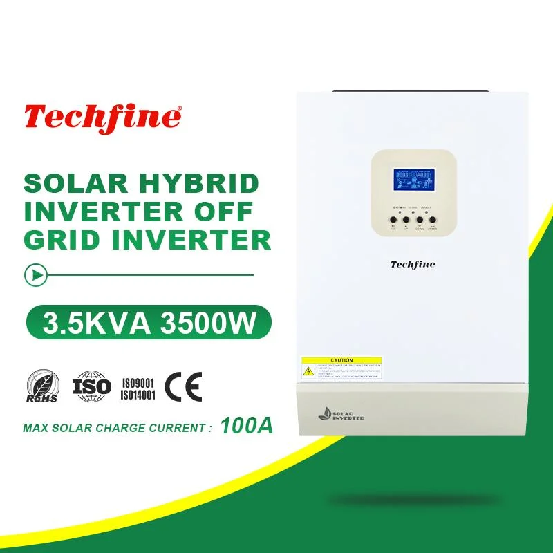 Techfine 10kVA de energía del sistema solar de onda senoidal pura inversor solar híbrido de energía