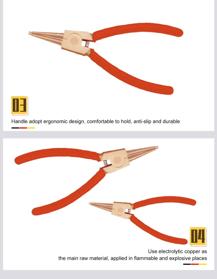 WEDO 8" 10"High quality/High cost performance Pliers Beryllium Copper Non Sparking Snap Ring-Pliers External