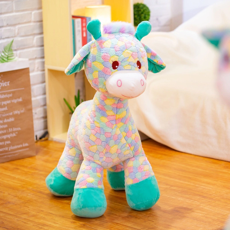 New Design Custom Plush Stuffed Cute Giraffe Sika Deer Toy for Kids