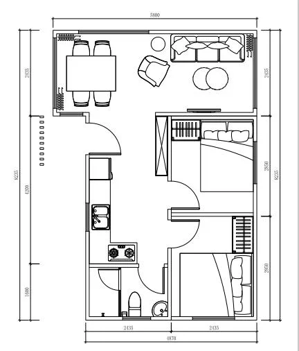 Luxury Resort Bungalow Modular Prefabricated Prefab Flat Pack Container House for Living Modern Steel Structure Building