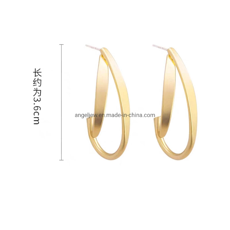 Trendy Factory Wholesale Simple Design Wholesale 925 Silver Earrings Fashion Jewelry for Gift