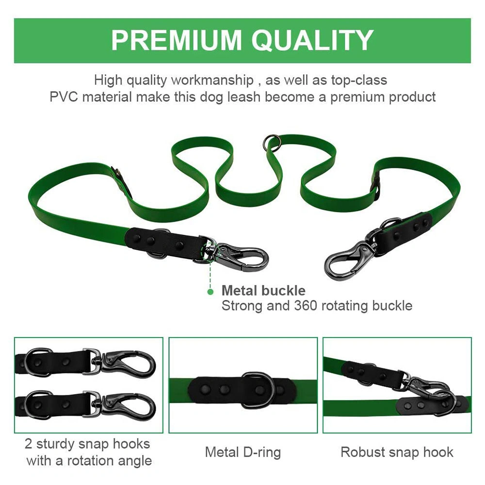 Waterproof 6FT 8 in 1 Multifunctional Rope Durable PVC Dog Leash