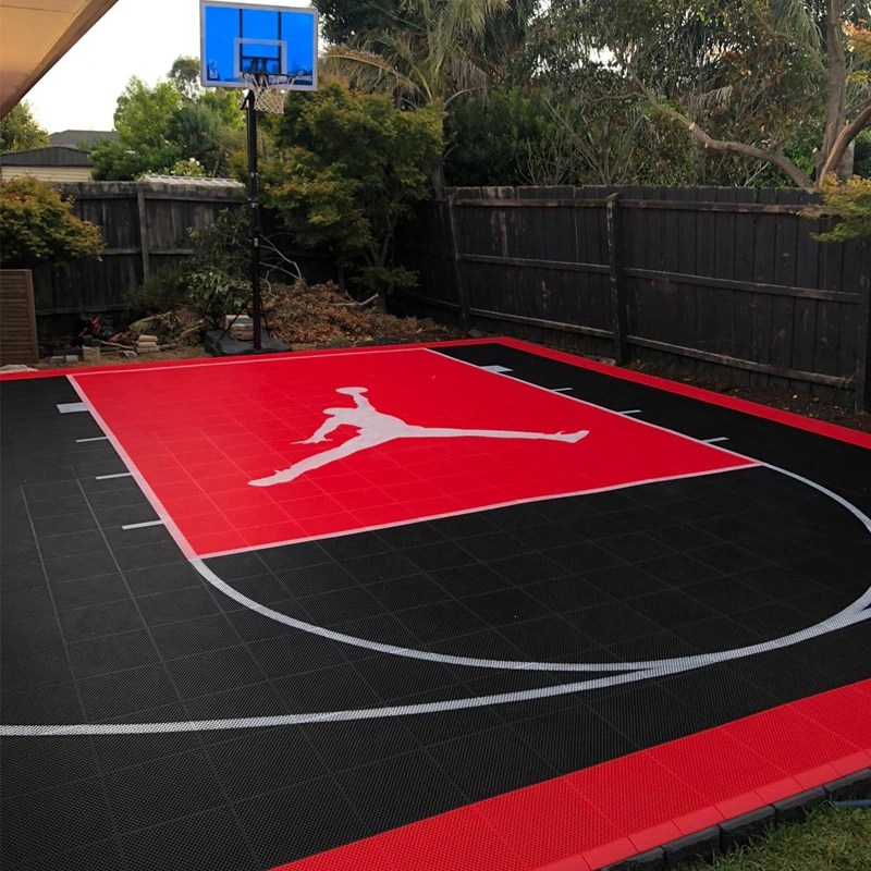 El enclavamiento de azulejos de plástico suelos deportivos, Portable Antideslizante Cancha de baloncesto en el suelo