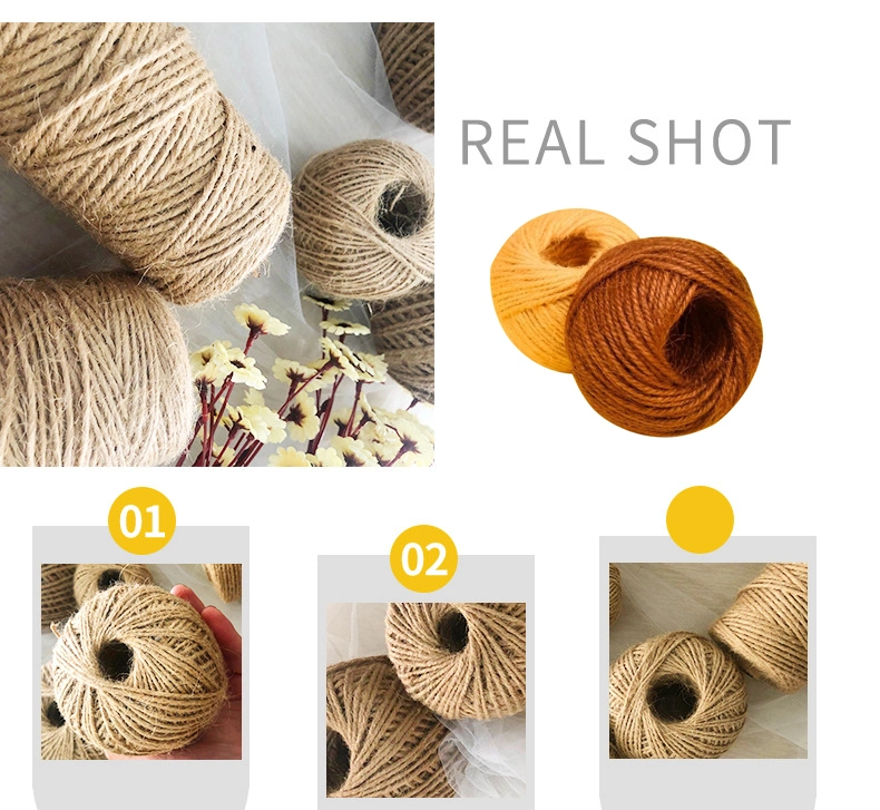 High quality/High cost performance  Braided Gardening Natural Jute Hemp Twine Rope Price for Toy Craft