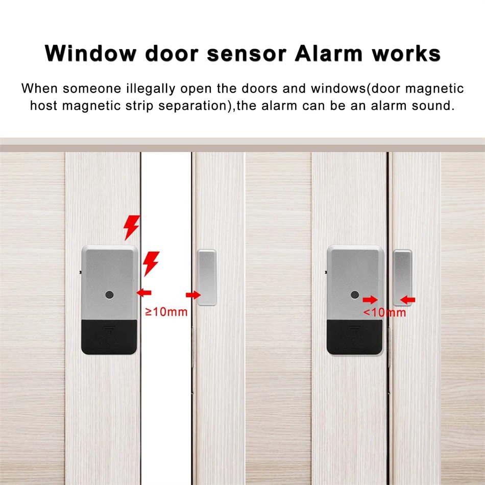 Sensor magnético de la puerta de ventanas de alerta de la sirena de alarma de seguridad de inicio