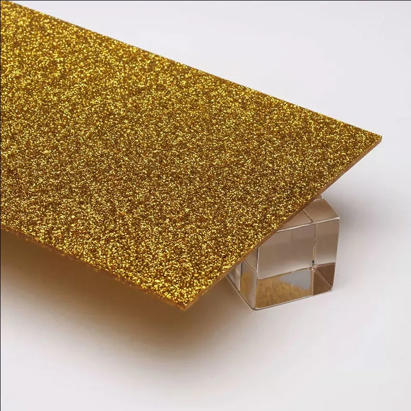 3mm Silber Stoff Acryl Blatt Gold Glitter Acryl Blatt ABS Doppelfarbige Plstic Sheets