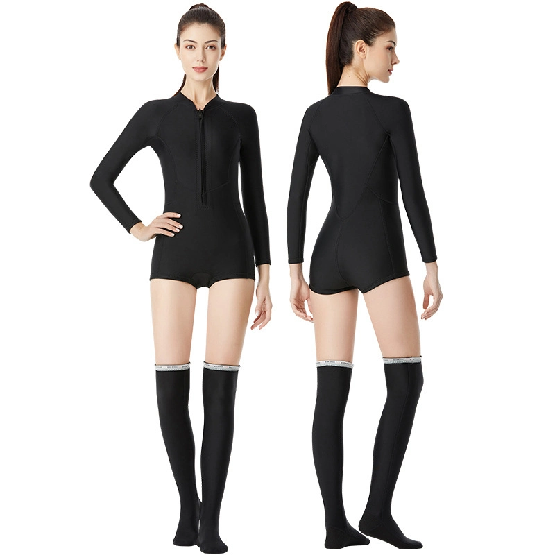 High-Elastic Sunscreen Fabric 1.5mm Warm Wetsuit Diving Suit with Stockings
