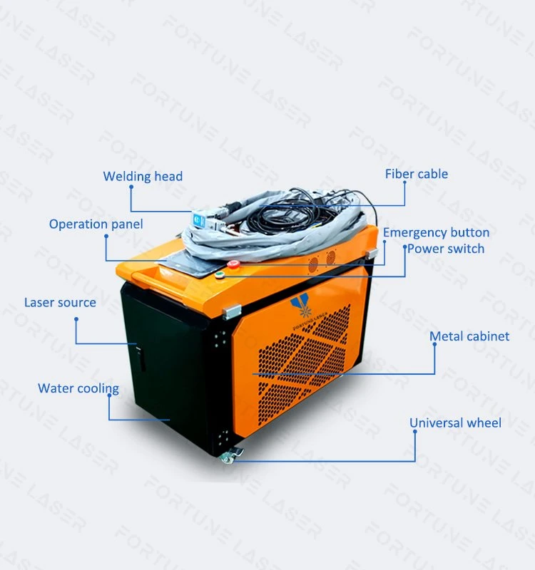 Max Raycus 1000W 1500W 2000W 3000W Cw generador láser de fibra metálica móviles de bolsillo Precio Máquina de limpieza soldadura láser CNC 3 en 1 Soldadora láser Cortador limpiador