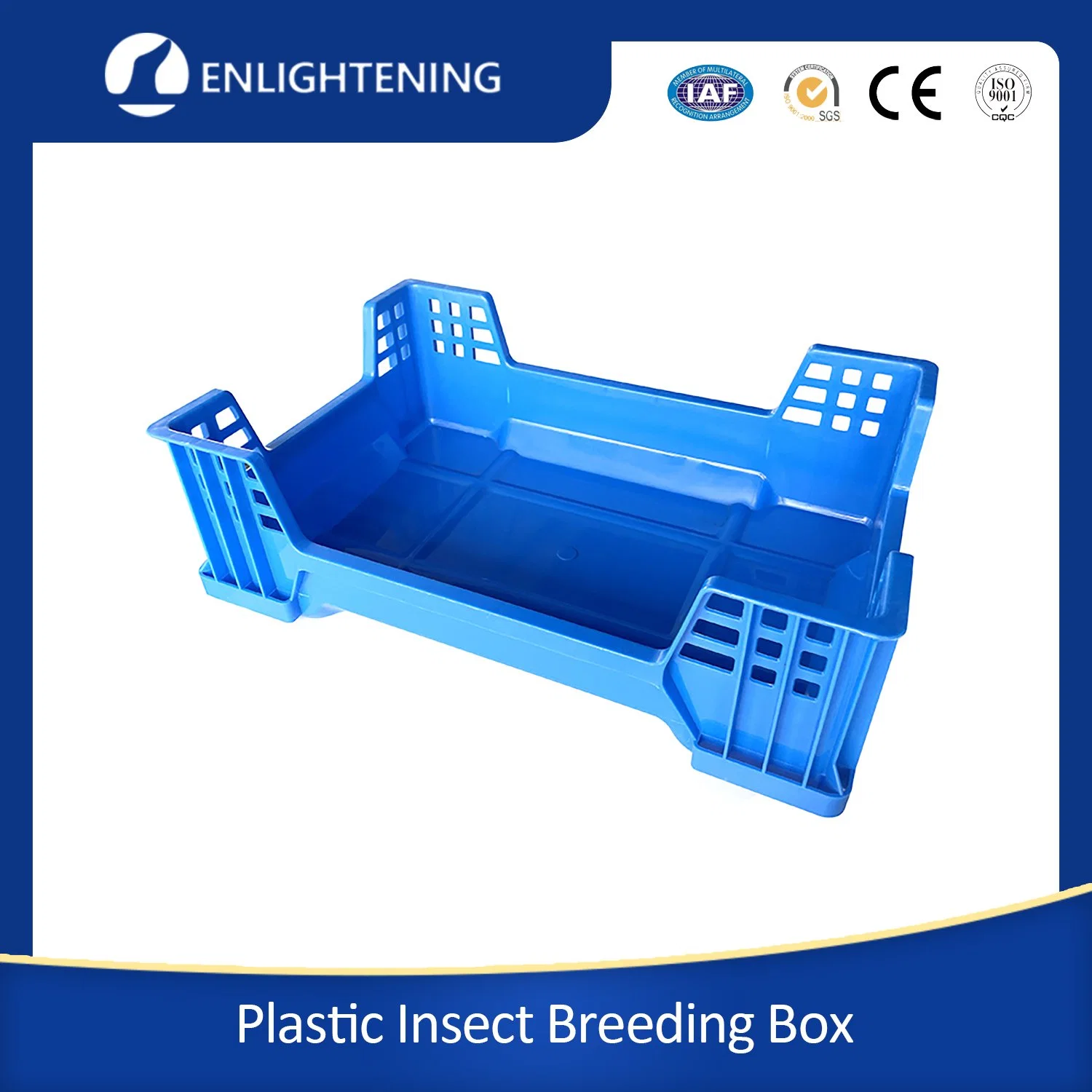 Automatic Stacking Destacking Washing Mealworm Plastic PP Insect Breeding Box 145mm Bsf Insect Breeding Boxes for Black Soldier Fly