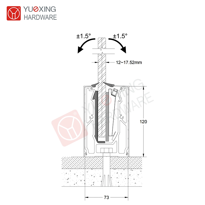 Durable Aluminum Base Glass Railing with Modern Design for Sturdy Support and Easy Installation, Ideal for Engineering Projects