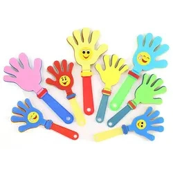 Factory Promotional Cheap Small Cheerful Toy Football Fans Noise Maker Hand Clapper