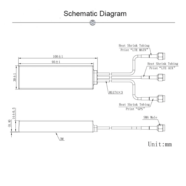 GPS LTE MIMO Combination 4G Antenna