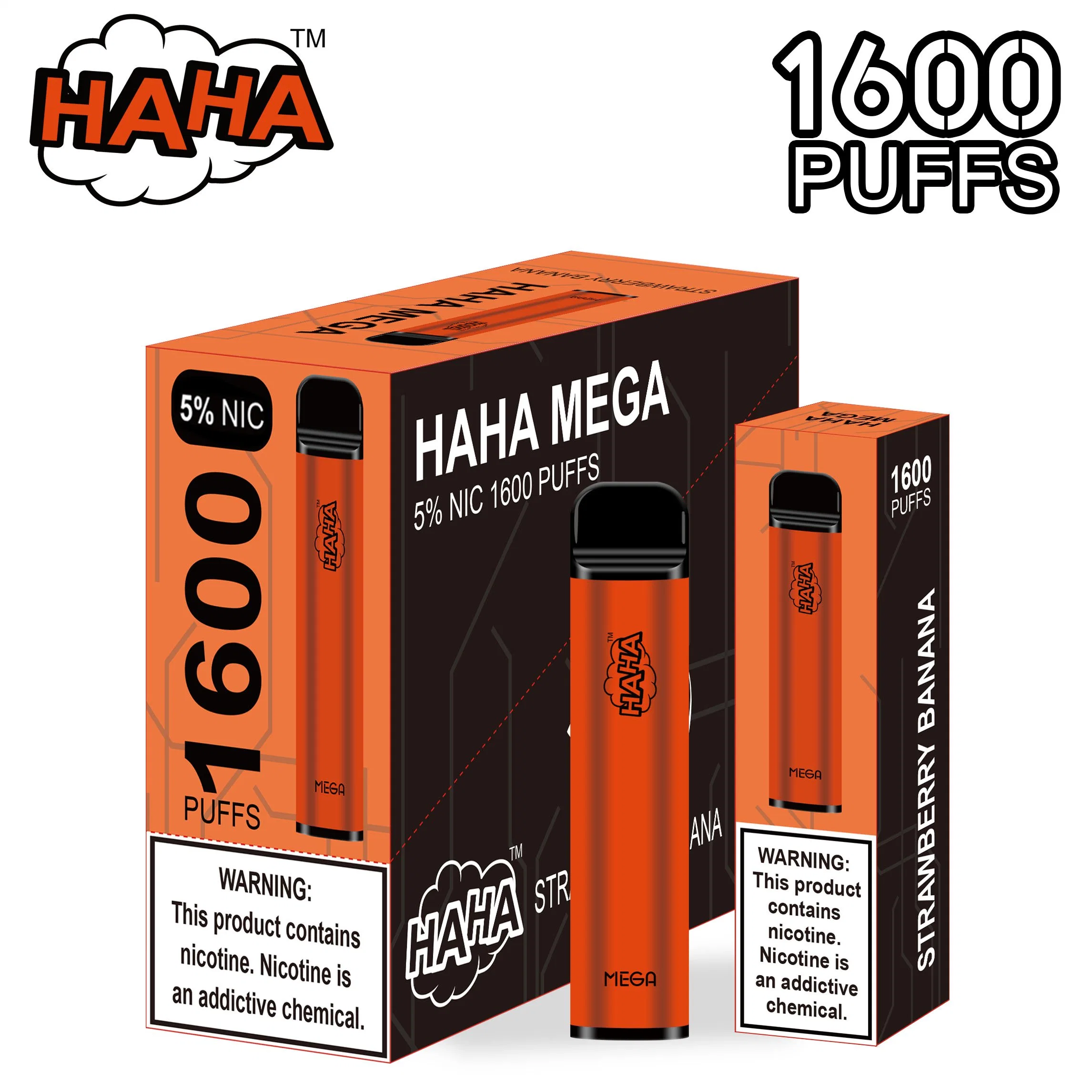 Aokit 1600 مأكس Haha ميجا التدخين Vape يمكن التخلص منه السجائر المصنعة للمعدات الأصلية متوفر