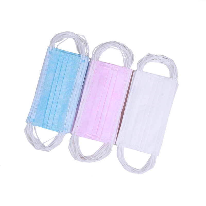 Colorful Disposable 3-Ply Nonwoven/Surgical Face Mask with Flat Ear Loop