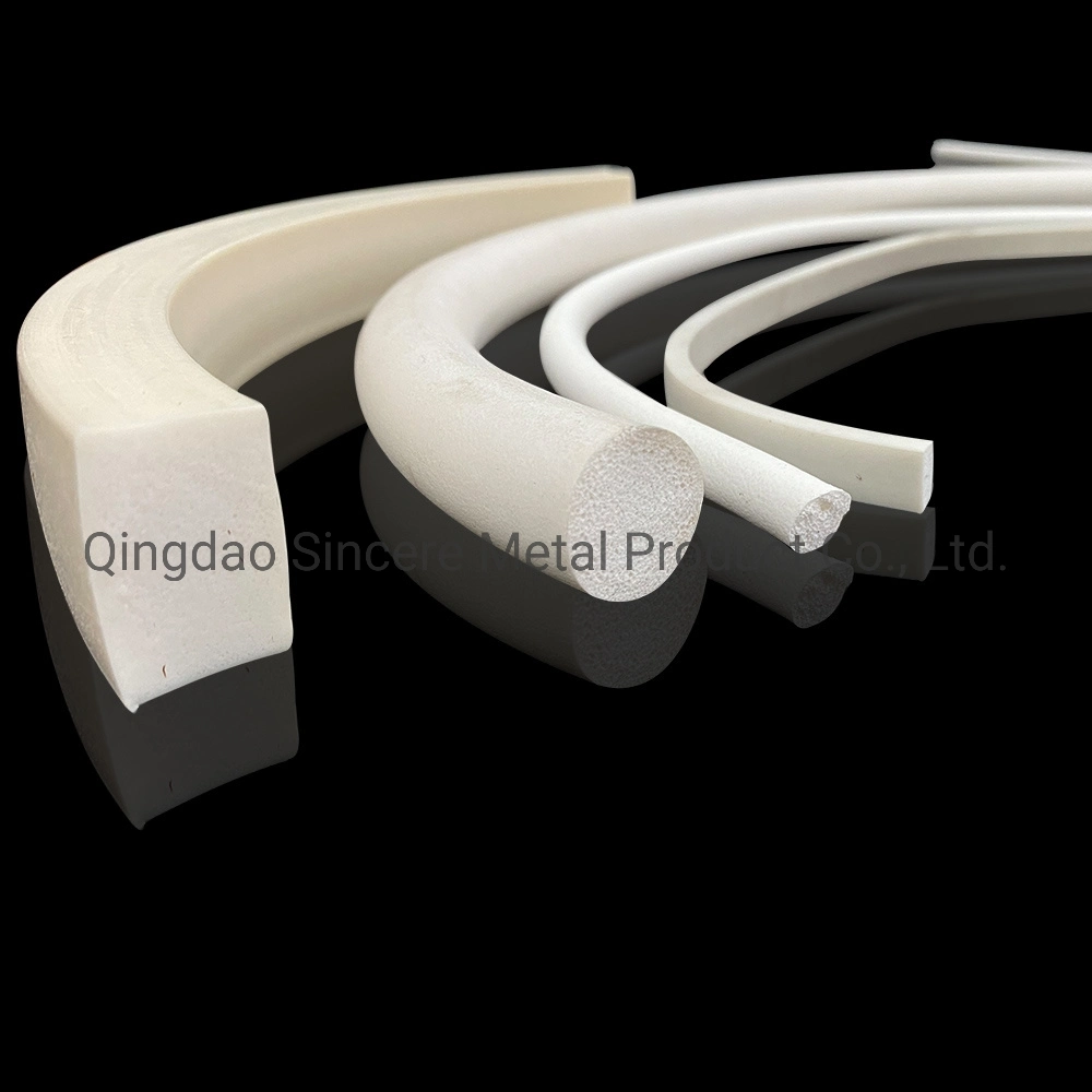 Food Grade Silicone Sponge Strips, Silicone Foam Rubber Cord Extrusions Sealing Strips