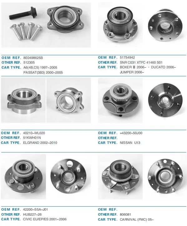 Kit de rolamento da roda Vkba6666 713644930 cubo do rolamento da roda dianteira para Carro Chevrolet 13580135