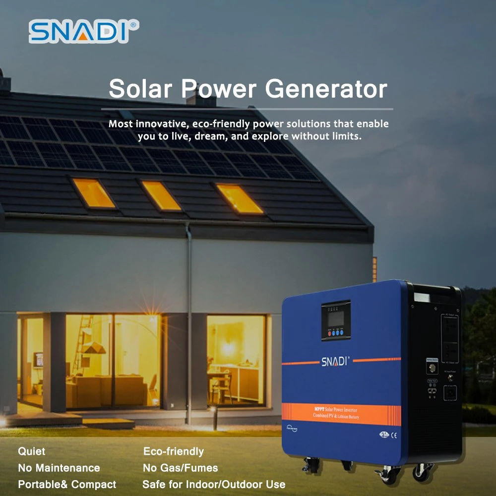 Estação de Energia Solar Portátil com Gerador de 1kw, 3kw e 5kw, Painéis Solares, Sistema de Energia, Banco de Baterias de Lítio.