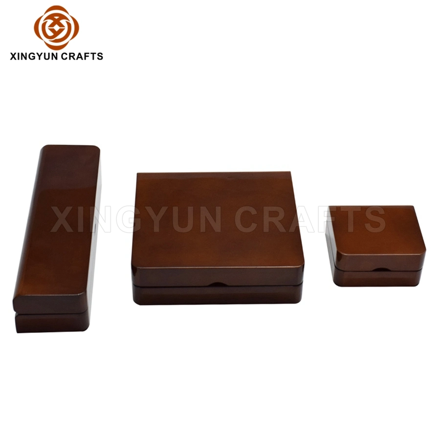 Luxury Brown Glossy Painting Wooden Display Box Customzied Wood Watch Box Coin Box Medal Box Wine Box Cigar Box Tea Box