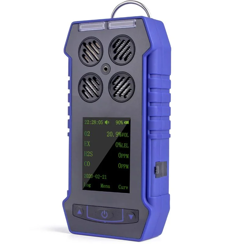 Portable Multi Gas Detector Lel Co O2 H2s 4 Gas Detector