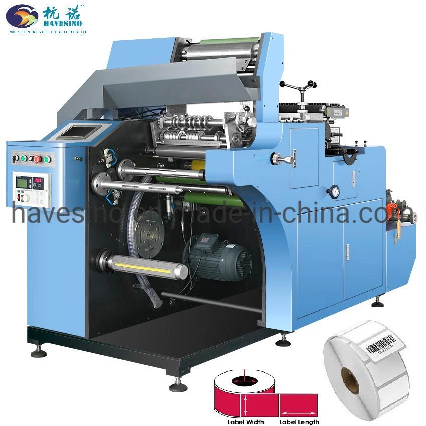 Self Adhesive Direct Thermal Sticker Paper Slitting Turret Rewinder Die Cutter Thermal Transfer Printed Label Die Cutting Slitter Rewinding Machine