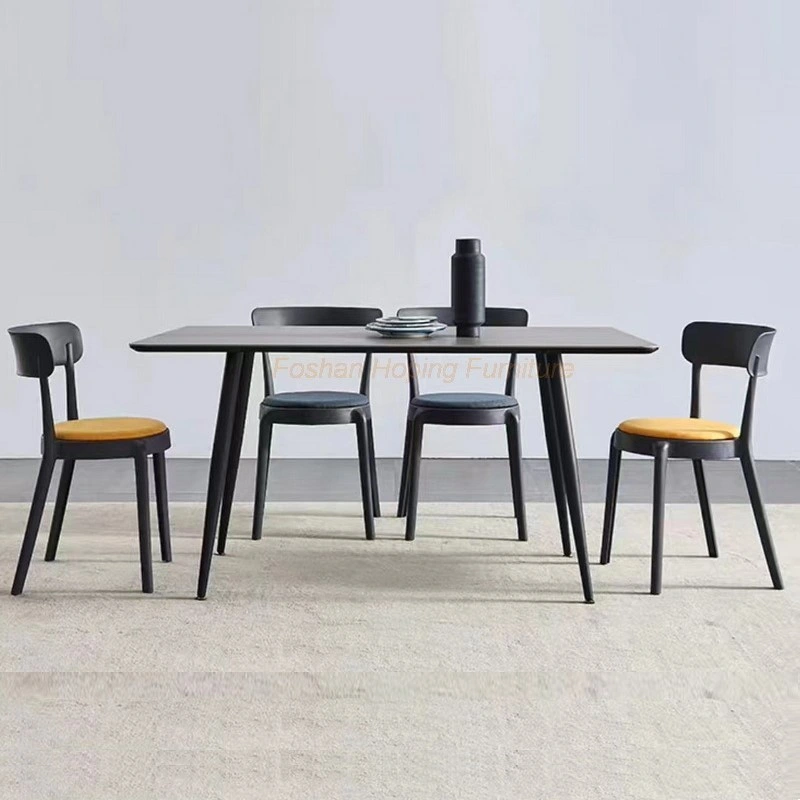 Hoping Factory Modern Southeast Asia Design Extendable Dining Table Slate Top Furniture Kitchen Set Dining Room Furniture MDF Top Effect Paper Dining Table