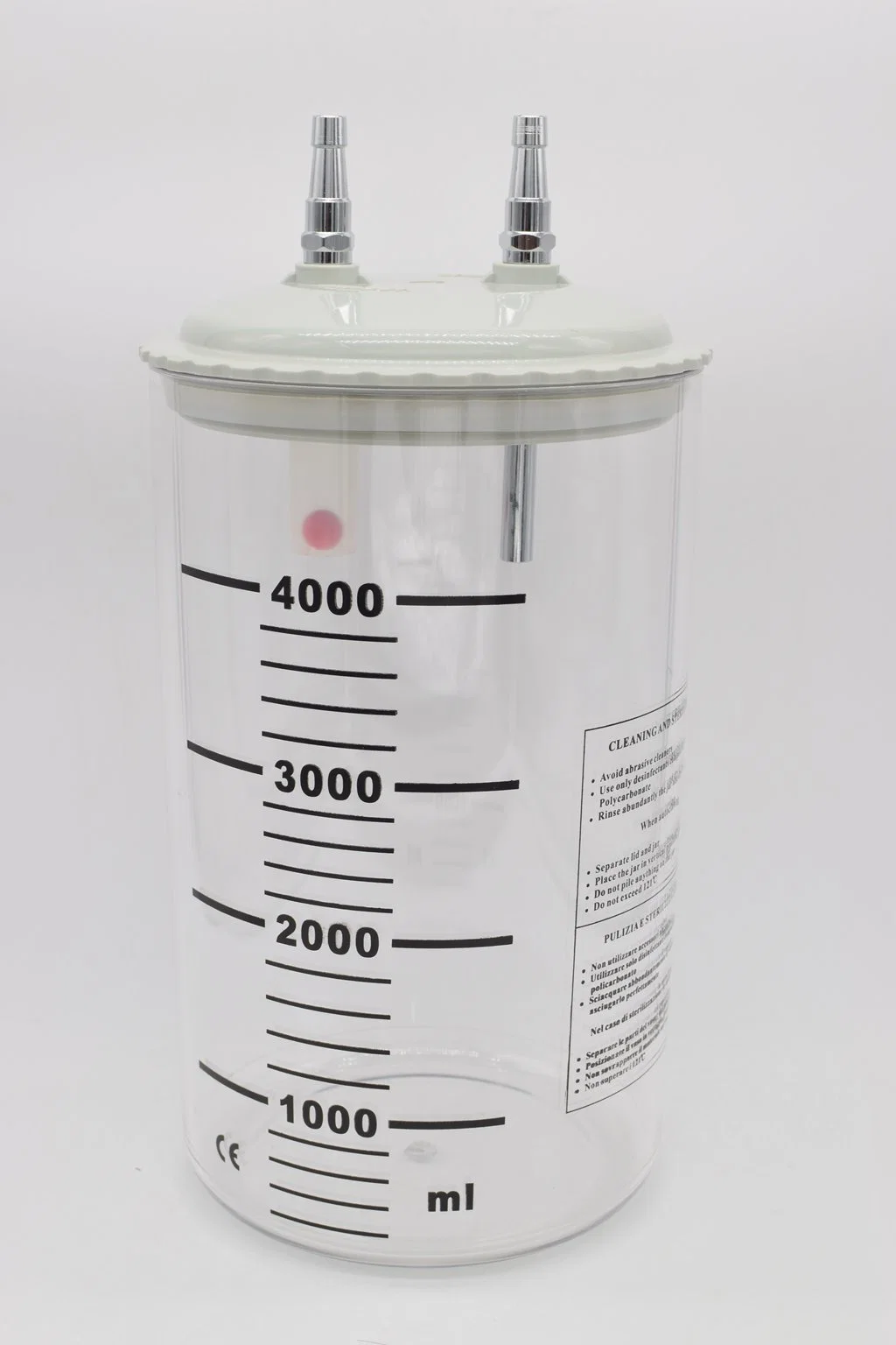 Medical 4 Liters Suction Jar Vacuum Bottle in Hospital