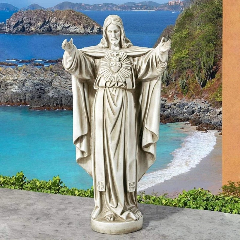 Custom Religious Figure Statue Marble Jesus Sculpture Natural Stone Jesus Statue