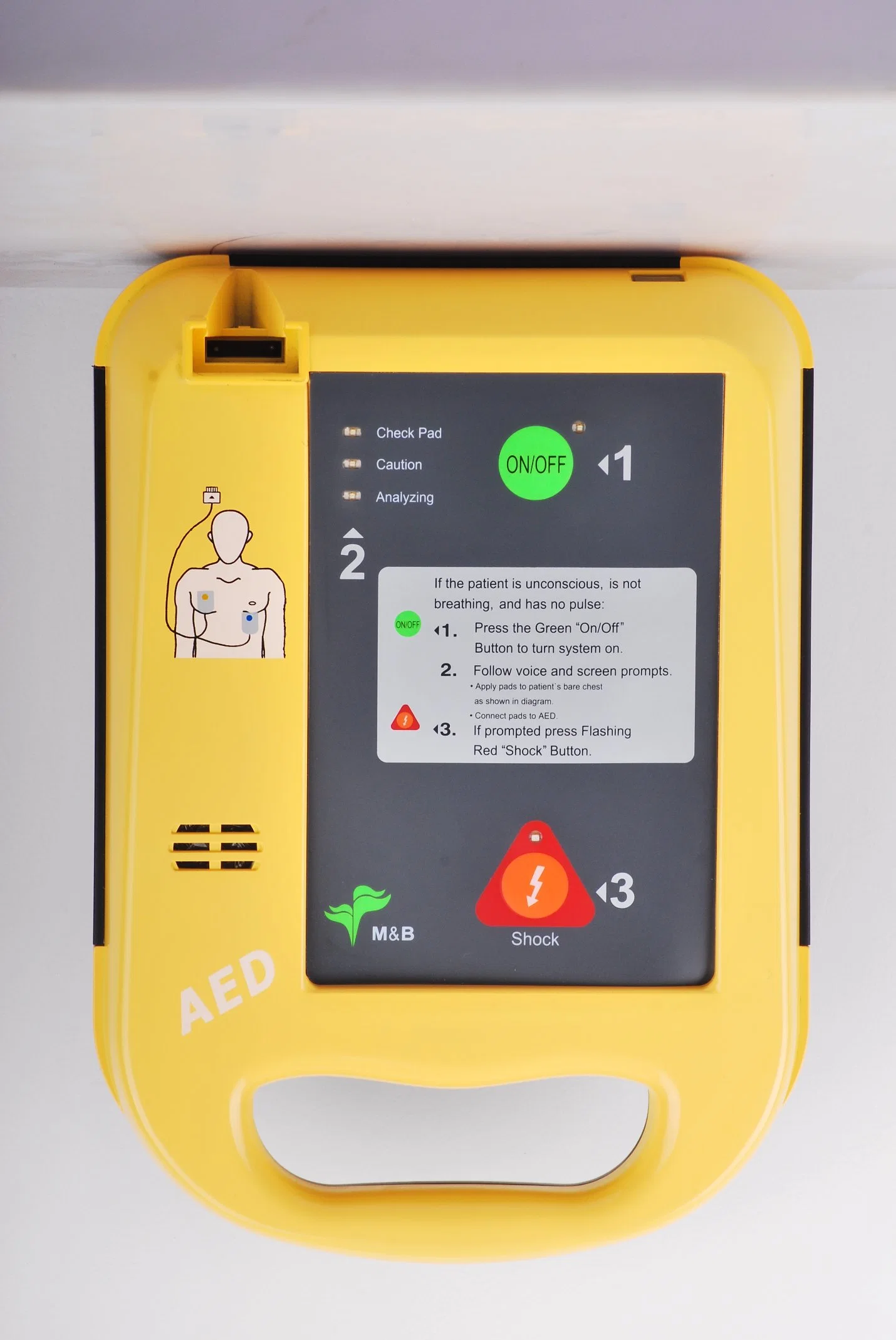 ECG formador del desfibrilador externo automático de las pastillas de DEA automatizada de perforación equipos de rescate de emergencia del Hospital bifásico