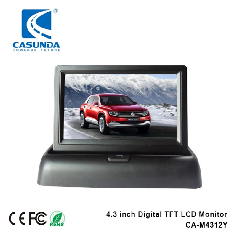 Filp carro aberto o ecrã LCD TFT Monitor de vídeo Monitor do Mostrador