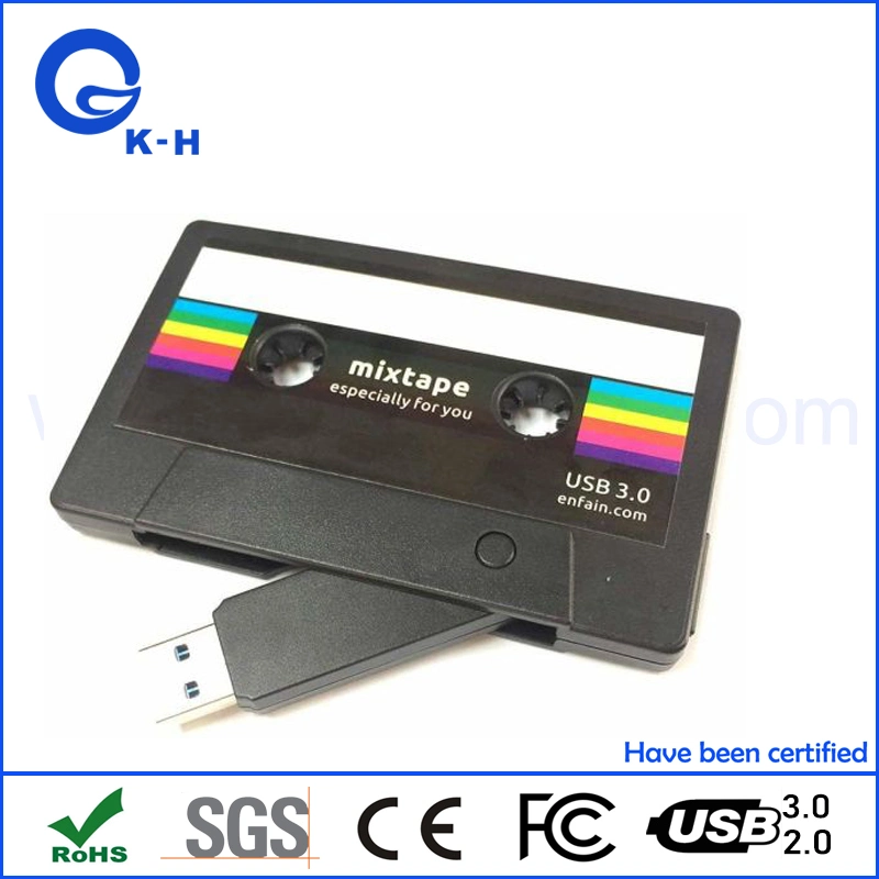 Wholesale Cassette Tape USB Flash Disk 2.0 3.0 Plastic Memory Stick