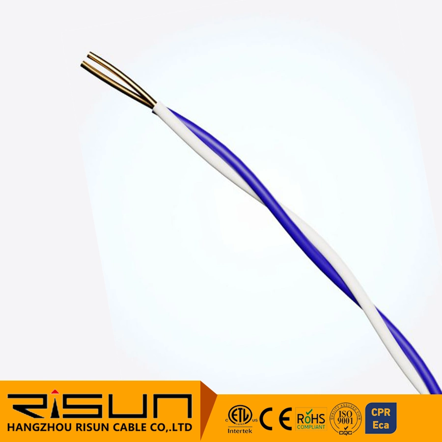 Risun 1 Pair Panel Wire 2&times; 0.6mm White/Blue &ndash; 100m