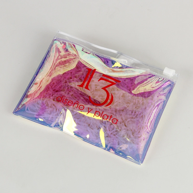 Sinicline Custom Holographic PVC Jewelry Ziplock Packaging Bag