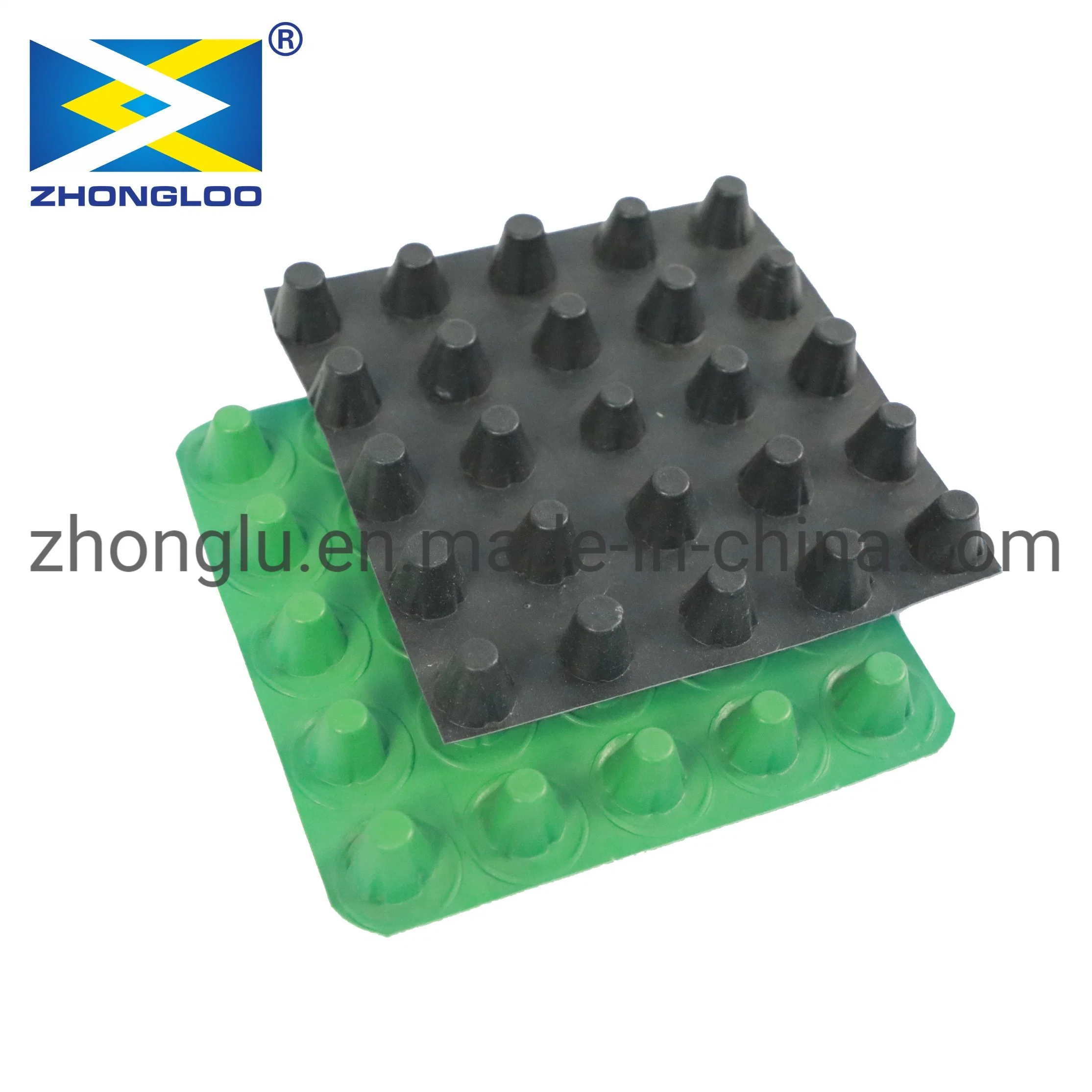 Factory Direct HDPE Drainage Board Black White Dimple Drainage Board Dimple Drain Board