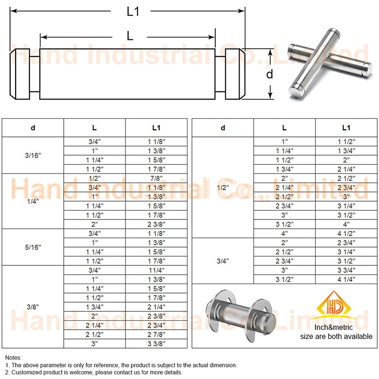 High Strength Clevis Pins Hardware Pin