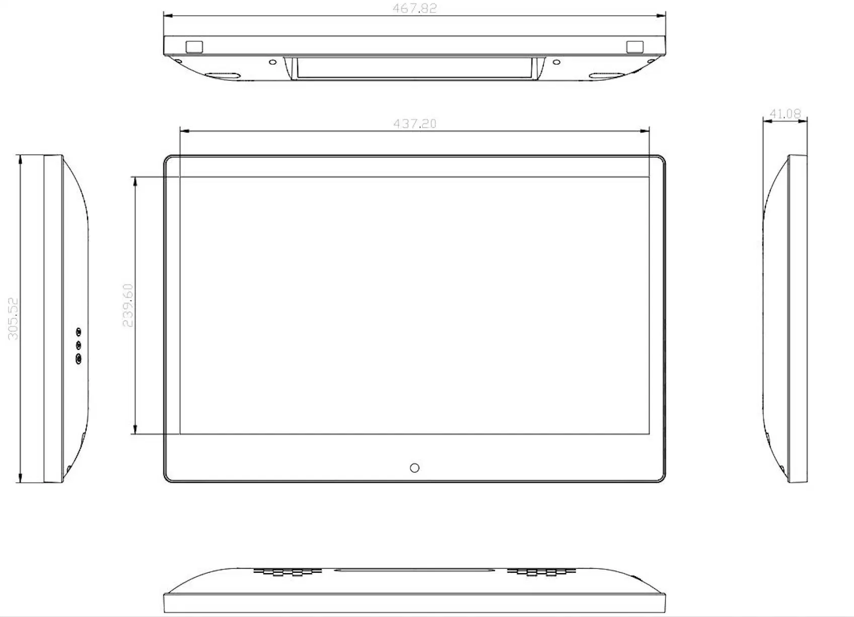 Painel painel táctil IPS de 18.5" com sinalização digital LCD Full HD