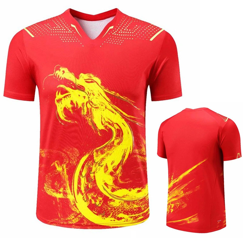 Exercise Training T Women V Neck Badminton 3D Short Sleeves Summer Running Table Tennis Volleyball Team Yoga Shirts