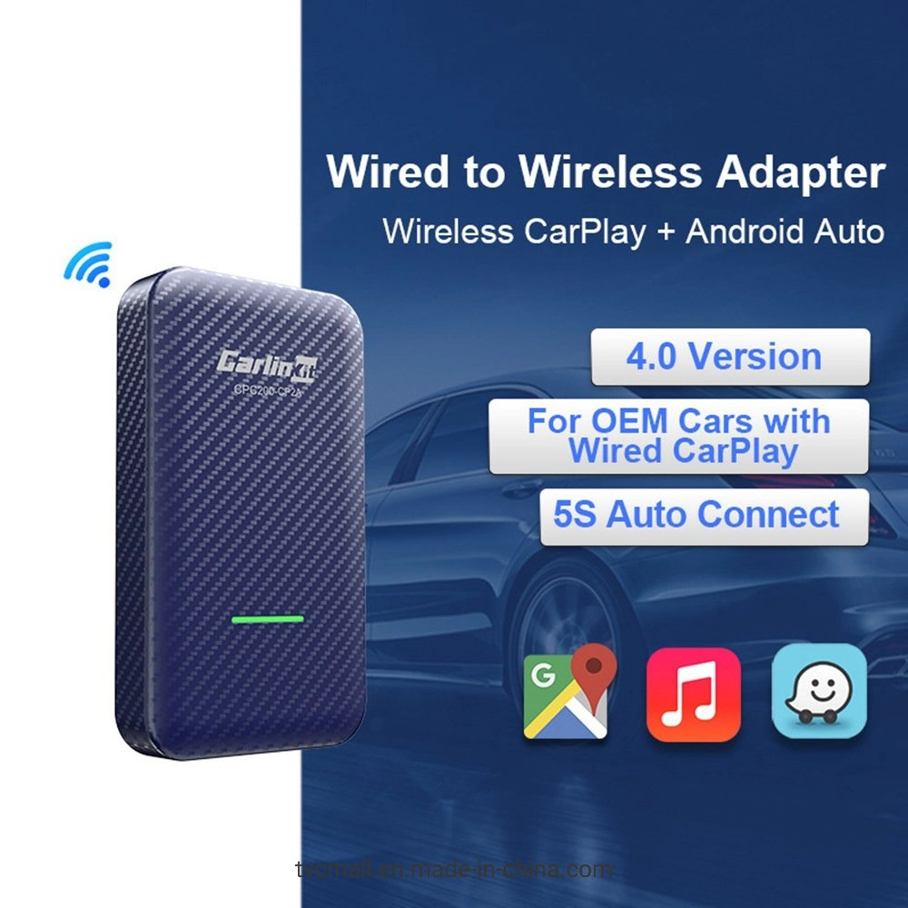 Carlinkit 4.0 for Wired to Wireless Car Multimedia Player Carplay Adapter Auto Dongle