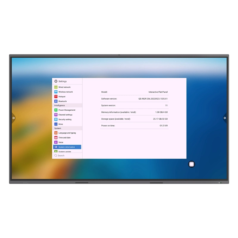 Android 11 Interactive Flat Panel Display Multi Touch Screen Interactive Board Used Smart Boards for Sale