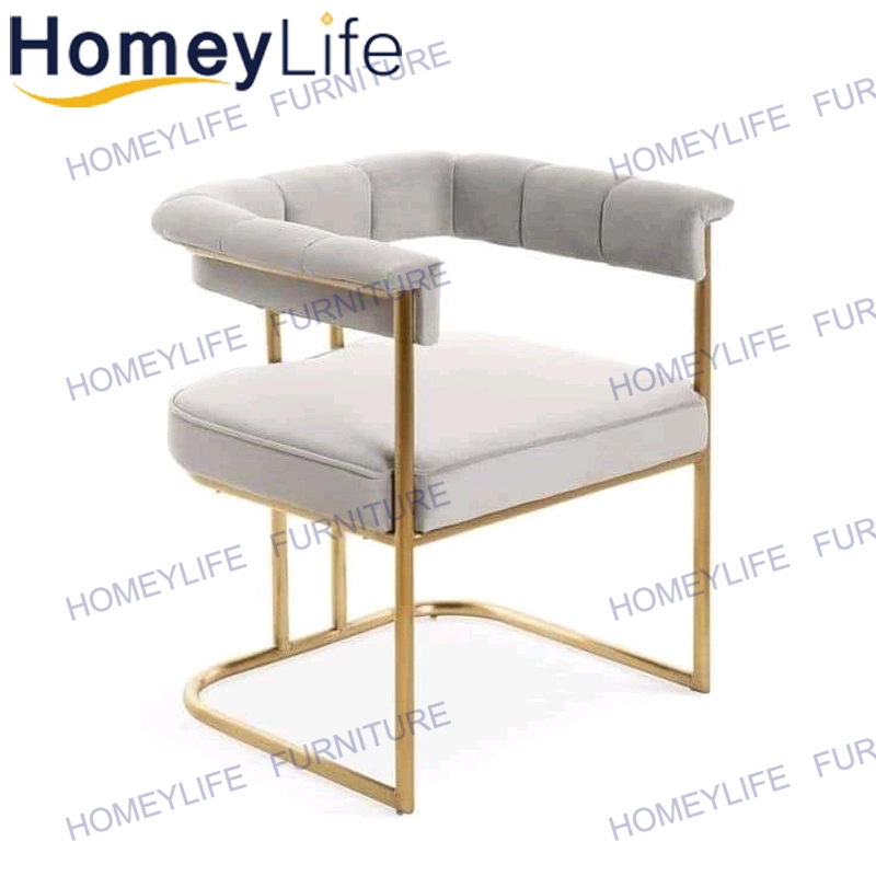 Modern Metal Marble Dining Table with Chairs for Hotel Restaurant Furniture