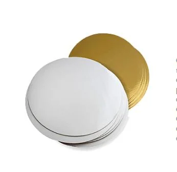 Gâteau rond d'argent doré de 6 8 10 po Support