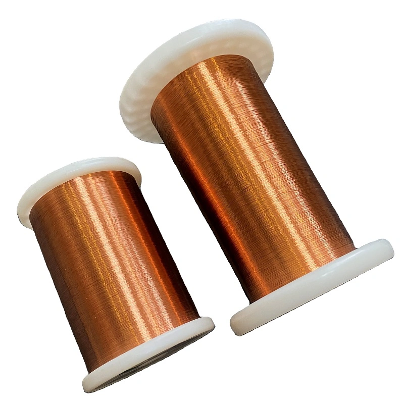 Precio de fábrica de alambre de cobre esmaltado de barniz poliéster Plata esmaltado cable cable resistente al calor de alambre del imán