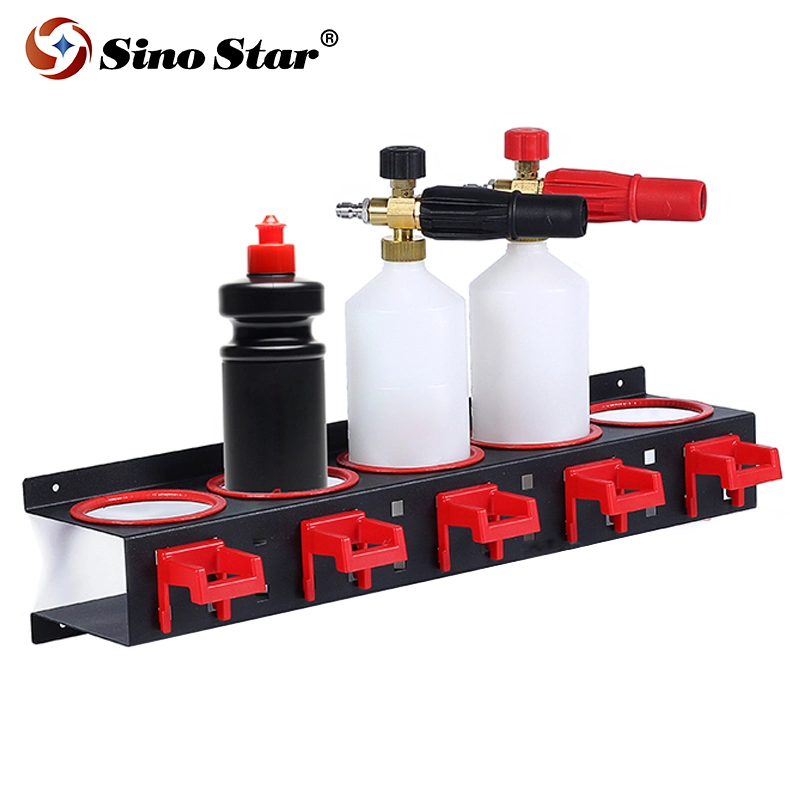 Sino Star Spray Bottle Storage Rack ABS Cold Rolled Steel Hanging Board Holder Car Beauty Accessory Auto Cleaning Detailing Tool