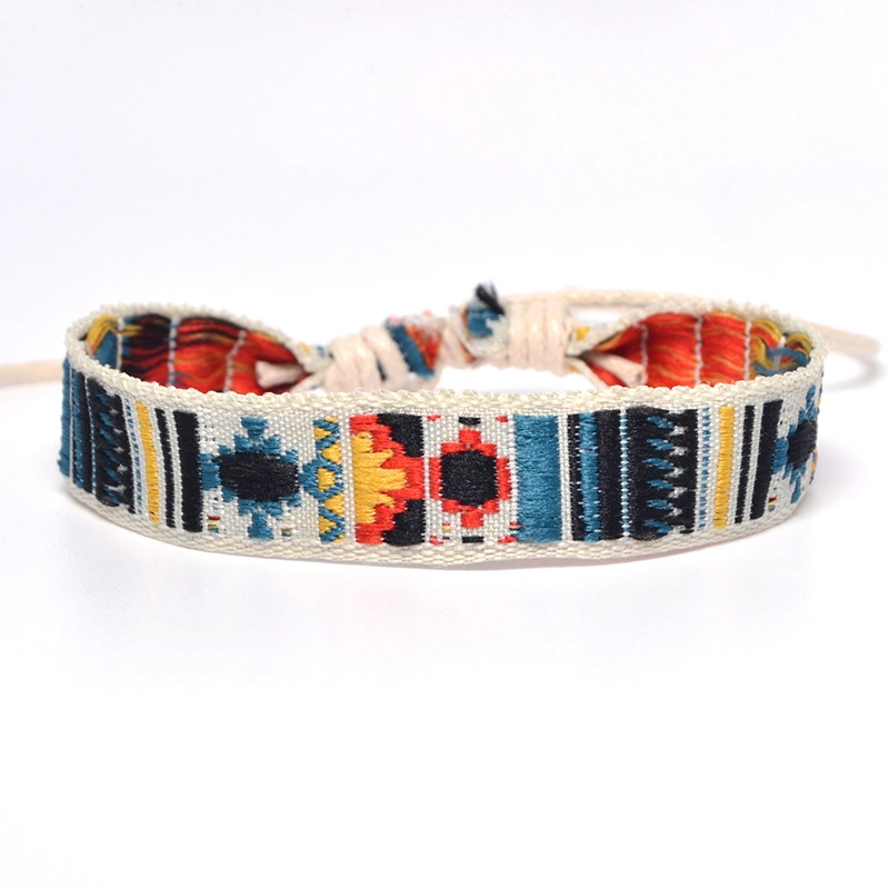 National Style Embroidery Bracelet Vintage Special Simple Casual Wristband