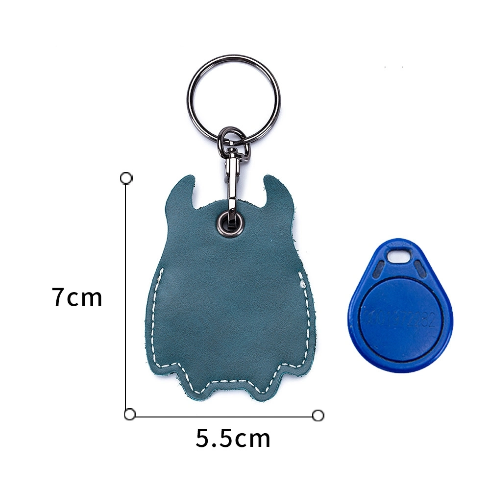 New Products Elevator Fashion Leather Access Card Holder for Keyfob Tag Water Drop Shape IC Card Holder