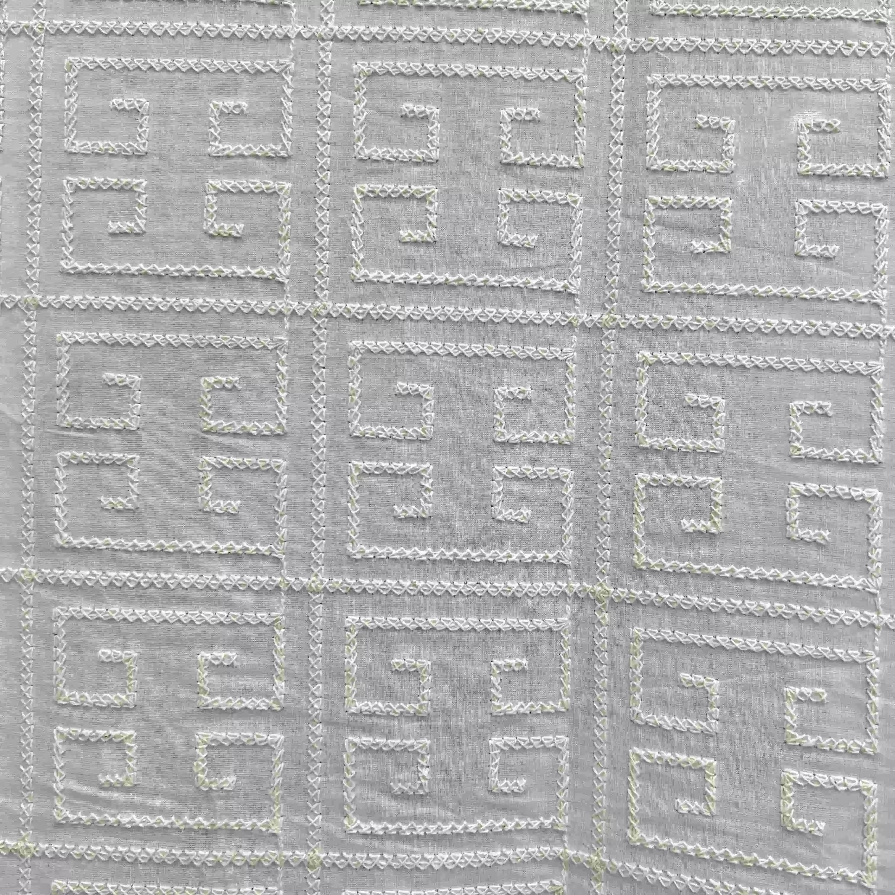 Gxf237 Rope Embroidery Cotton Embroidery Lace Fabric