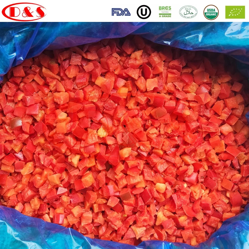 IQF Red Pepper Frozen Red Pepper China High quality/High cost performance  Red Pepper (slice)