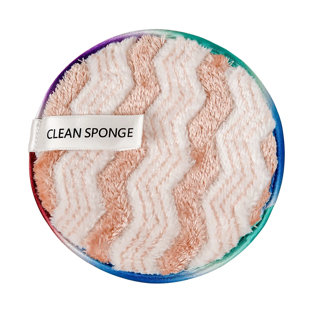 Private Label Reusable Makeup Remover Microfiber Pad Washable Make up Sponge Remover Bamboo Cotton Cleansing Pads