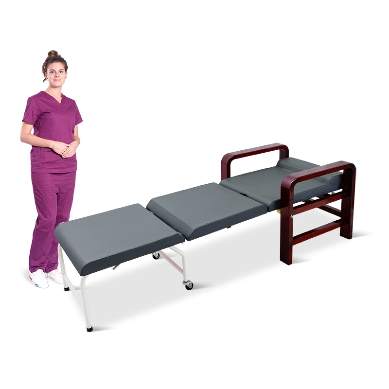 Ske001-3 Hospital Powder Coated Medical Folding Accompanying Chair